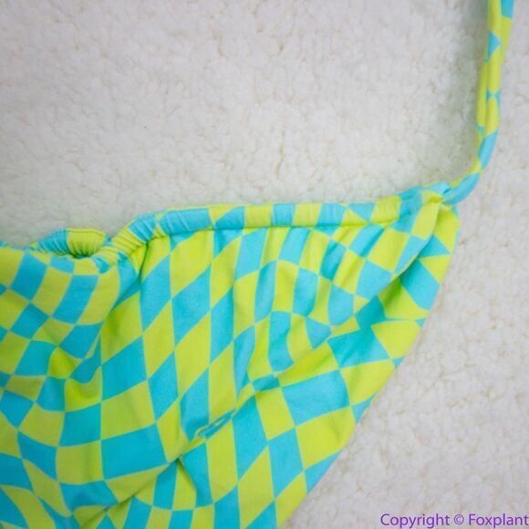 NEW It’s Now‎ Cool x free people checkered wave bikini bottom, L - Picture 14 of 16
